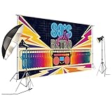 FT-7315 Party-Banner im Stil der 80er Jahre Retro-Party-Banner von FiVan, blendfreier Vinyl-Hintergrund, 2,4 x 1,8