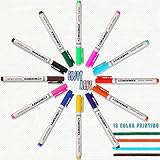 Speyang Textilstifte Waschmaschinenfest, Textilmarker 12 Farben Stoffmalstifte Waschfest Permanent Stoffmalfarben Stifte, Für Textilien Schuhe T-Shirts Taschen Stoffb