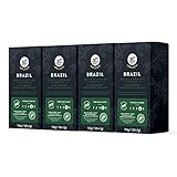 Amazon-Marke: Happy Belly Select Gemahlener Röstkaffee in Kapseln Geeignet für Nespresso Maschinen Mit Kaffeebohnen aus Brasilien, 4 x 20 Kap