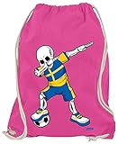 HARIZ Turnbeutel Fussball Dab Skelett Schweden Land Trikot Plus Geschenkkarten Pink One S