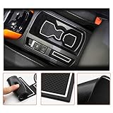 LFOTPP Kompatibel mit T-ROC Auto Styling Innentür Gummi Matte Becherhalter Slot Pad Rubber Mats (White)