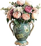 Vase Dekoration Retro Blume Keramik Dekoration Ornamente Wohnzimmer Esstisch TV Kabinett Dekorationen Dekorative JXLBB