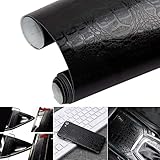 OPSLEA Auto Folie, Selbstklebend Vinyl Autofolie, Wasserdichter Auto Schutz Folie Krokodil-Styling-Leder Hohe Zähigkeit (152 * 30CM)