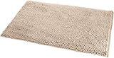 Amazon Basics - Badteppich, Hochflor, rutschfest, Mikrofaser, 53 x 86 cm, Beig