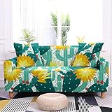 Tropischer Blumenblattsofabezug Stretchsofa Schutzbezug Moderne fest gewickelte rutschfeste Sofabezug A10 3 S