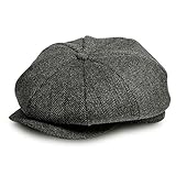 AYAMAYA Schirmmütze Herren Flat, Shelby Mütze Gatsby Newsboy Cap Tellermütze Baker Boy Hut Flat Cap Einstellbare Größe Sommer/W