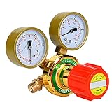 Oumefar Hochtemperaturbeständige Gasregler-Dekompressionsvorrichtung langlebige Gasdruckminderer Elektronikindustrie für die Schneid- und chemische Industrie(60#Export Acetylene 5/8 External Teeth)
