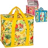 alles-meine.de GmbH große Kühltasche & Warmhaltetasche / Thermotasche _ Farb & Größenwahl _ isoliert - 16 Liter - Blumen & Blüten - bunt - Einkaufstasche / Einkaufskorb - faltb