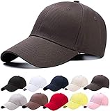 Etyepoh Unisex Kappe - Baseball Cap für Herren und Damen, Verstellbar Reine Farbe Baseboard Baseballkappe Mütze (A-dunkelgrau)