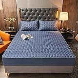 HAIMA Luxuriöser gesteppter Matratzenschoner, Mikrofaser, weich für extra Komfort, geräuscharm, Hotelqualität, antiallergisch und atmungsaktiv – (Super King),150x190cm+36