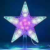 Sunshine smile Weihnachtsbaum Stern,Topper Lichter,Weihnachtsbaumspitze glitzernder,baumkronen Lampe,beleuchtete Sterne,funkelnden Sterne,Weihnachtsbaumspitze Dekoration,Weihnachten Dekoration LED