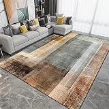 Teppich Für Draußen grau Anti Teppich rutsch Kurzflor-Salon-Teppich im abstrakten Stil mit Spritztinte Teppich Motiv 140X200CM