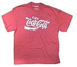 Coca-Cola Enjoy Distressed Graphic T-Shirt für Erwachsene, kurzärmelig - Rot - XX-Larg