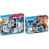 Playmobil City Action 6872 Polizeistation mit Gefängnis, Ab 5 Jahren & City Action 70571 Polizei-Roboter: Spezialeinsatz, Für Kinder von 4 - 10 J