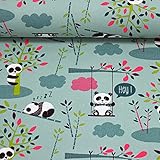 MAGAM-Stoffe Hey Panda Jersey Stoff Oeko-Tex Kinderstoff Meterware Coupon (Wunschzuschnitt ab 50cm)