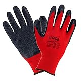 Urgent 1003-10 12 Paar Arbeitshandschuhe EN420 Kat I rot-schwarz 1003 (10)