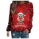 Weihnachten amason.de Frauen Oberteile Damen Bluse Langarm t Shirt Damen Sommer sexy Shirt afrikanische Kleider Damen Shirt Oversize Damen Langarm Damen-Shirt, Langarm mit Knopfleiste S