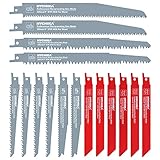 Säbelsägeblätter, HYCHIKA 16PCS Sägeblätter zum Schneiden von Metall, Holz und Holz mit Nägeln mit Org