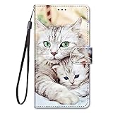 Miagon Full Body Flip PU Leder Schutzhülle für Xiaomi Redmi 9C,Bunt Muster Hülle Brieftasche Case Cover Ständer mit Kartenfächer,M