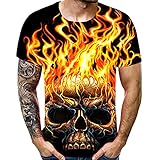 Unisex 3D Lustiges Gedrucktes T-Shirt Herren Sommer Grafik Kurze Ärmel T-Shirts Tops C