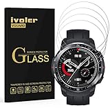 ivoler 4 Stücke Panzerglas Schutzfolie für Honor Watch GS Pro/Honor Watch Magic/Fossil Gen 5E 44mm, Panzerglasfolie Folie Displayschutzfolie Hartglas Gehärtetem Glas DisplayPanzerg