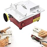 QXXKJDS Mini Hobby Tischkreissäge, Mini Drehbank Tischkreissägen für die Holzbearbeitung 96w Netzteil für DIY Handgefertigte Holzmodell Handwerk Leiterp