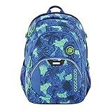 coocazoo Schulrucksack JobJobber Tropical Blue, blau-türkis, ergonomischer Tornister, höhenverstellbar mit Brustgurt und Hüftgurt für Jungen ab der 5. Klasse, 30 L