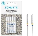 SCHMETZ Nähmaschinennadeln | 5 Stretch-Nadeln | 130/705 H-S | Nadeldicken: 3x 75/11 und 2x 90/14| auf allen gängigen Haushaltsnähmaschinen einsetzbar | geeignet für die Verarbeitung von elastischen S