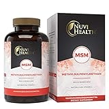 MSM 2000mg pro Tagesdosis - 365 vegane Tabletten - Mit natürlichem Vitamin C (Acerola Extrat) - Laborgeprüft - Ohne Zusatzstoffe - Vegan - H