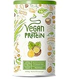 Vegan Protein - HASELNUSS - Pflanzliches Proteinpulver aus Reis, Lupinen, Erbsen, Chia-Samen, Leinsamen, Amaranth, Sonnenblumen- und Kürbiskernen - 600 G