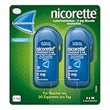 NICORETTE Lutschtabletten mit 2 mg Nikotin – freshmint Geschmack – diskret mit dem Rauchen aufhören – für Raucher von bis zu 20 Zigaretten/Tag