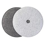 luxdag Sitzkissen mit Schaumstoffkern aus Filz 2er Set (Form & Farbe wählbar) - Sitzauflage zweifarbig für Stuhl, Bank & Hocker - Sitzpolster für Haus & G