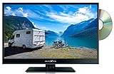 Reflexion LDD1671 39 cm (15,6 Zoll) LED-Fernseher mit DVD-Player, Triple-Tuner und 12 Volt Kfz-Adapter (HD Ready, HDMI, DVB-S / S2 / C / T2, USB, EPG, CI+, DVB-T Antenne) schw