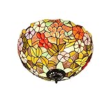 Tiffany Deckenleuchte. Tiffany Traditionelles Deckenmontage Licht 4 0CM Tiffany Stil Deckenleuchte Klassische Kunst Buntgals Deckenleuchte Hallen Deckenleuchten und Laternen for Schlafzimmer Gang Balk