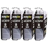 DOREINK LC3213 Druckerpatronen Kompatibel für Brother LC3213 LC-3213 LC3211 Patronen für Brother DCP-J572DW MFC-J491DW MFC-J497DW MFC-J890DW DCP-J774DW MFC-J895DW (4 Schwarz)