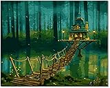 Bougimal Malen Nach Zahlen Erwachsene, DIY Handgemalt Ölgemälde Kits auf Leinwand Geschenk für Frauen Mama Tochter Weihnachten Geburtstag Home Haus Deko - Mit Rahmen 40 * 50