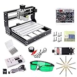 CNC 3018 Pro 3000mw Gravierfräser Maschine, Yofuly 2 in 1 Upgrade Version GRBL Control DIY Mini CNC Maschine, 3 Achsen PCB Fräsmaschine mit Offline Controller, mit ER11 und 5 mm Verlängerungsstang
