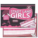 KARTENVERSAND24 Stadt Land Fluss Mädchen Edition Girls Geschenk für Teenager Geschenke Spiel Quiz Mädelsabend M