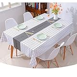 LIUJIU Tischdecke, PVC Tischdecken, Wasserabweisend Tischwäsche Garten Zimmer Tischdekoration,140x220