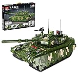 TopBau Technik WW2 Militär Panzer Modular Bausteine Modell, 2056 Teile Gepanzerter Panzermodell Set Kompatibel mit Lego COBI-Statische V