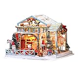 Yiida Weihnachtsdekoration für verschneite Nacht, Weihnachtskabine, handgefertigtes Spielzeug, DIY-Weihnachtsdekoration, festliche Weihnachtsferien, Innendekoration für Z