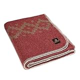 Dicke Alpaka-Wolldecke, schwere Alpaka-Wolldecke, Camping, Outdoor, Innenbereich, weiche peruanische Alpaka-Wolldecken, die in Twin Queen King Size Ethno Design (Soft Wine - Brown Design, Twin)