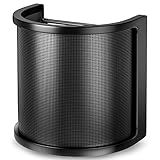 Popschutz,[Breitere Anwendung] Mikrofon Pop Filter, PEMOTech Drei Schichten Windschutzscheibe Nabdeckung Mikrofon popschutz, Handheld Mic Shield Maske für Studio, Gesangsaufnahmen, Videos, Streaming