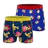 CRAZYBOXER Disney Herren Boxershorts (2er-Pack), a1, M