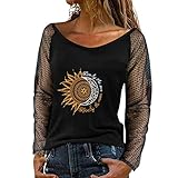 Damen Pullover Langarmshirts für Damen augenstern Mode Crop Shirt one Shoulder Pullover brauner Pullover Damen t-Shirt Frauen jojolikes Mode Damen Tunika D