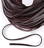 esnado Lederband, Lederriemen 5 m. Breite 9-10 mm. Dicke 2,5 mm. B