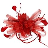 YWLINK 1920er Jahre ZubehöR Stirnband Klassisch Fascinators Hut Blume Mesh BäNder Federn Auf Einem Stirnband Cocktail Tea Tanzparty Party Retro Headwear FüR MäDchen Und D