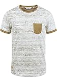 !Solid Ingo Herren T-Shirt Kurzarm Shirt Mit Rundhalsausschnitt und Inka-Print Aus 100% Baumwolle, Größe:L, Farbe:Ermine (5944)