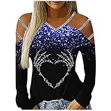 Damen Langarm Tshirt schicke blusen Damen festlich t -Shirts Festliche blusen Damen Kuschelpullover Damen Oversize t -Shirts Damen Pullover schulterfrei Strick Damen ausgefallene Pullover D