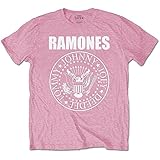 Ramones Kids T Shirt Presidential Seal Band Logo Nue offiziell Rosa Ages 3-14y